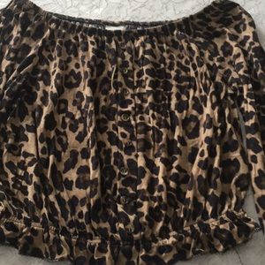 Leopard print top.